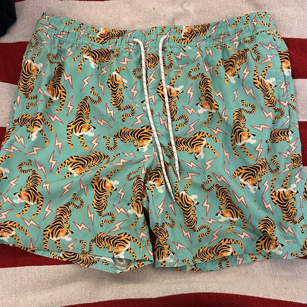 Tiger Print Men's Swim Shorts